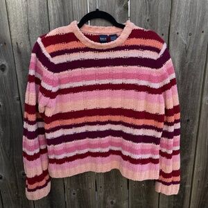 Vintage Basic Editions Chenille Striped Sweater